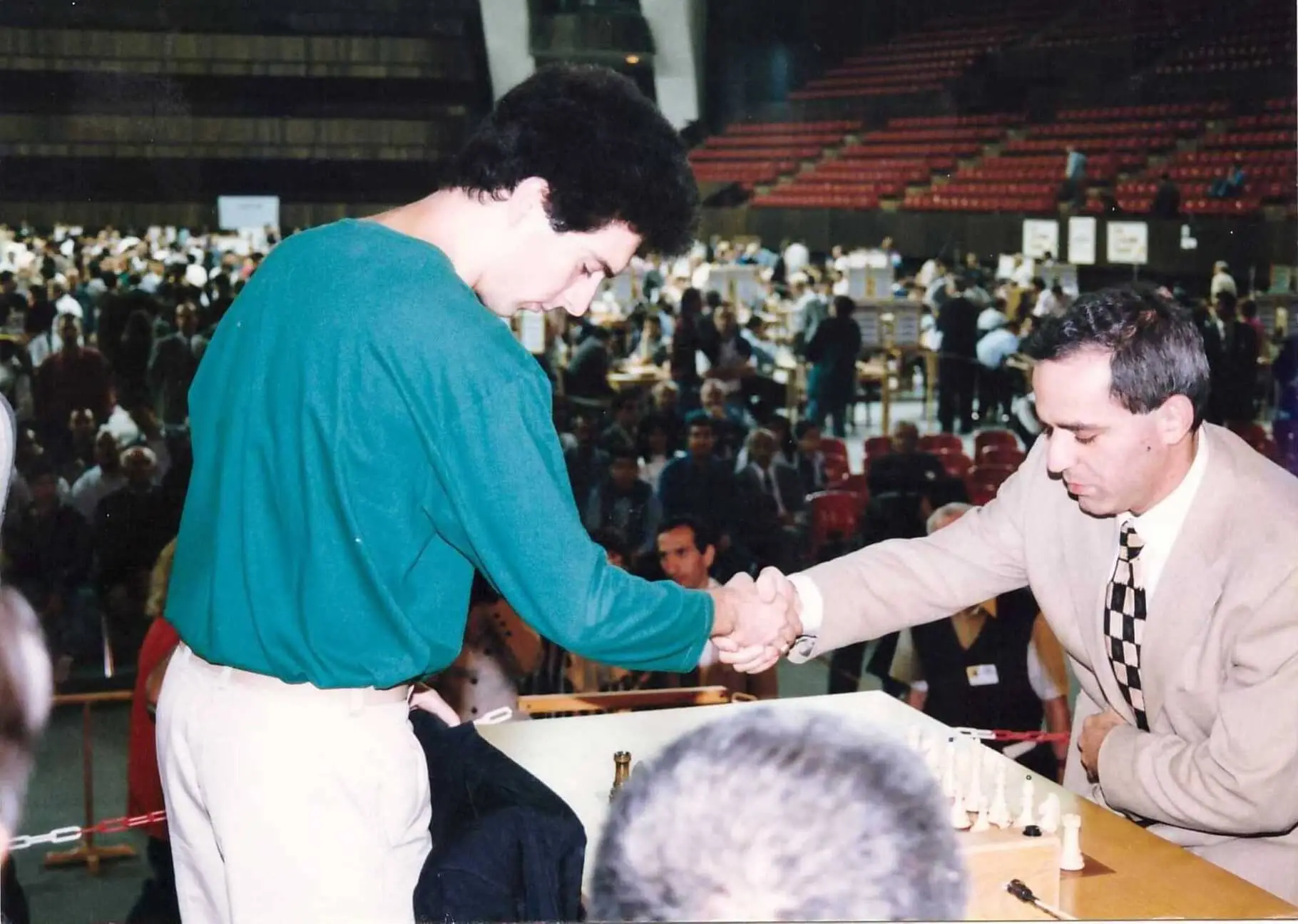 Vladimir Akopian against then world champion, Garry Kasparov
